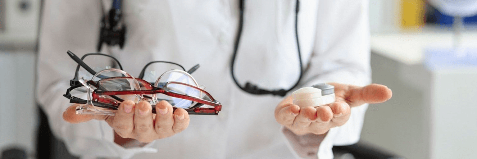 Eye care consultation background